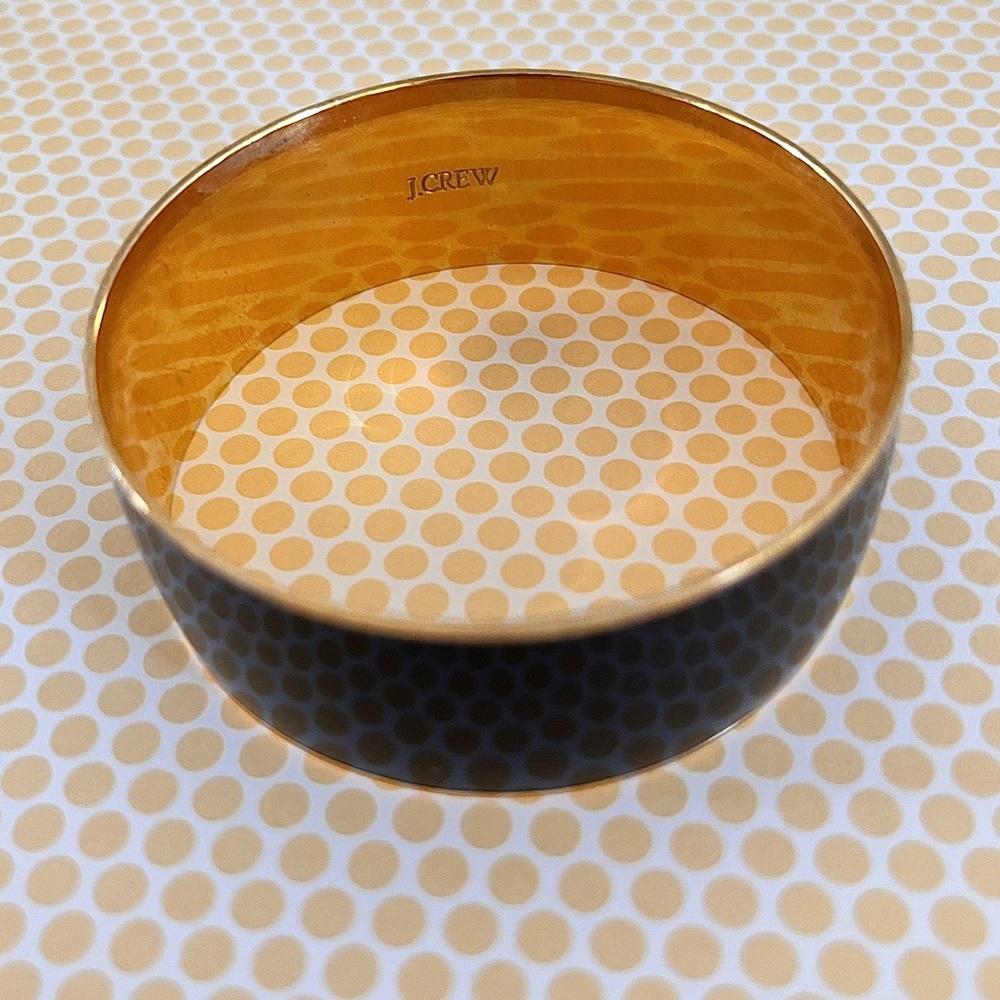 J. Crew black and gold tone bangle bracelet